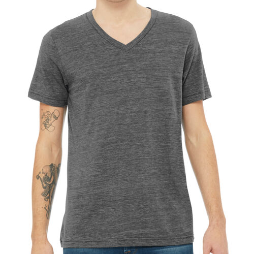 Unisex Textured Jersey V Neck Tee Thumbnail