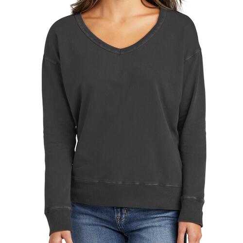 Women's Beach Wash ® Garment Dyed V Neck Sweatshirt Thumbnail