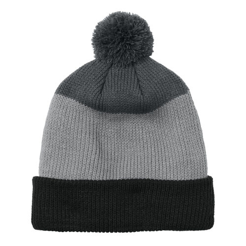 Cozy Striped Pom Beanie Thumbnail