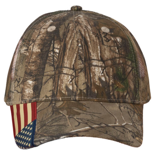 Camo Woven USA Flag Mesh Cap Thumbnail