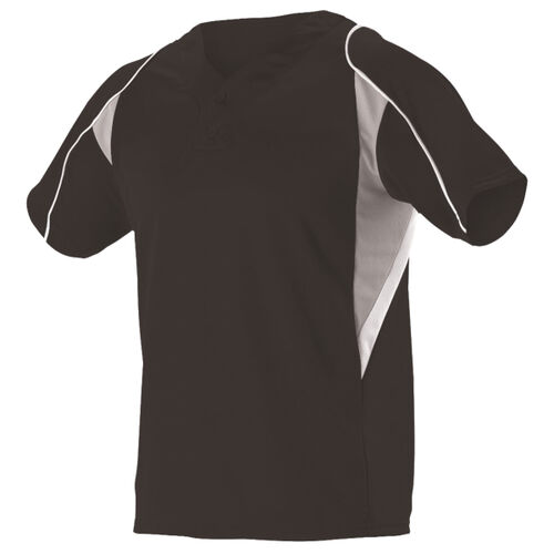 Youth Two Button Henley Baseball Jersey Thumbnail
