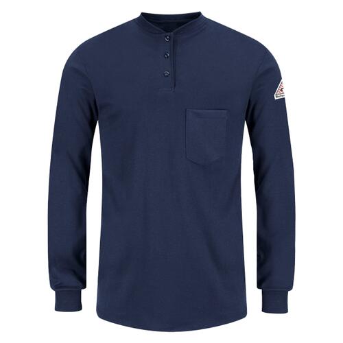 Women's Long Sleeve Tagless Henley Shirt Thumbnail