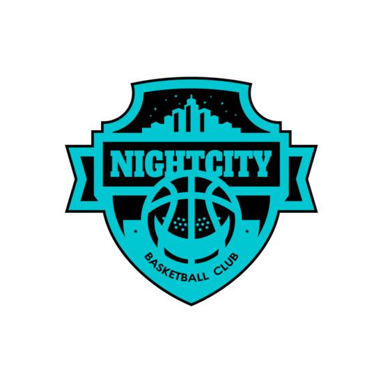 Night city Basketball club logo template Thumbnail