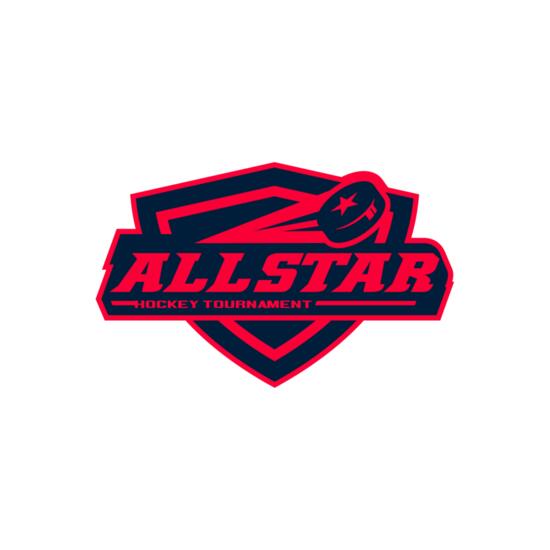 All Star Hockey Tournament logo template Thumbnail
