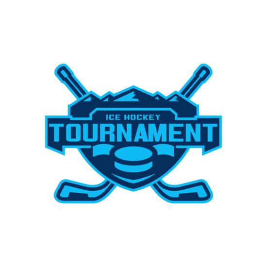 Tournament Ice Hockey logo template Thumbnail