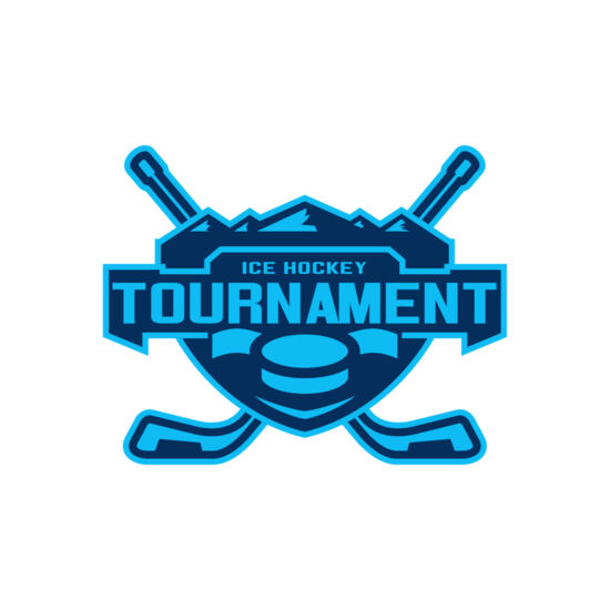 Tournament Ice Hockey logo template Thumbnail