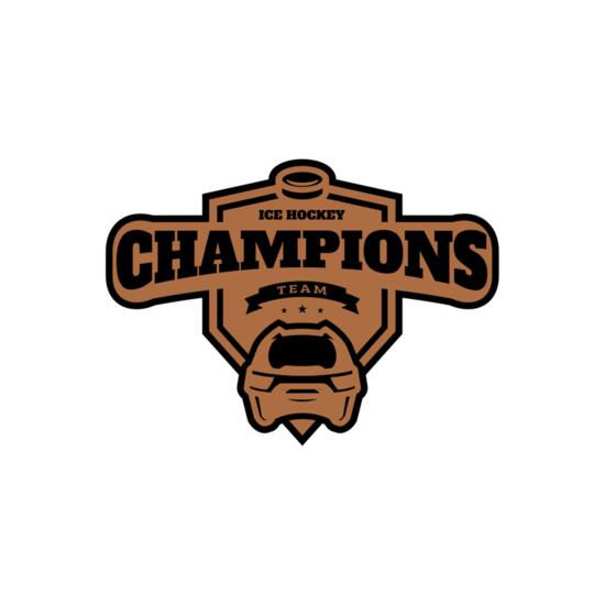 Champions Team Ice Hockey logo template Thumbnail