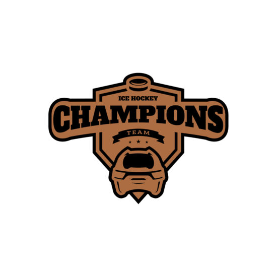 Champions Team Ice Hockey logo template Thumbnail