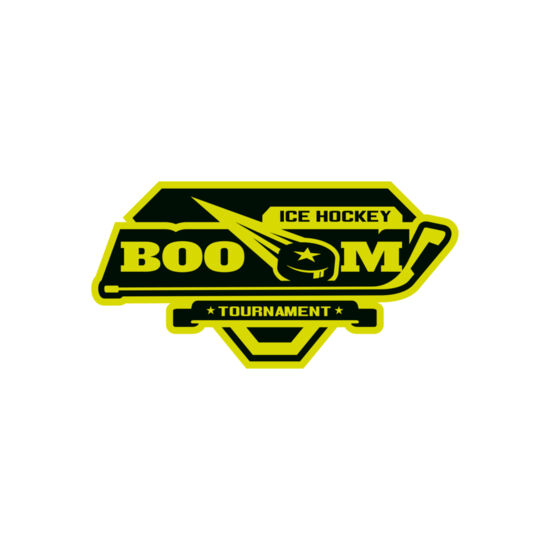 Boom Ice Hockey Tournament logo template Thumbnail
