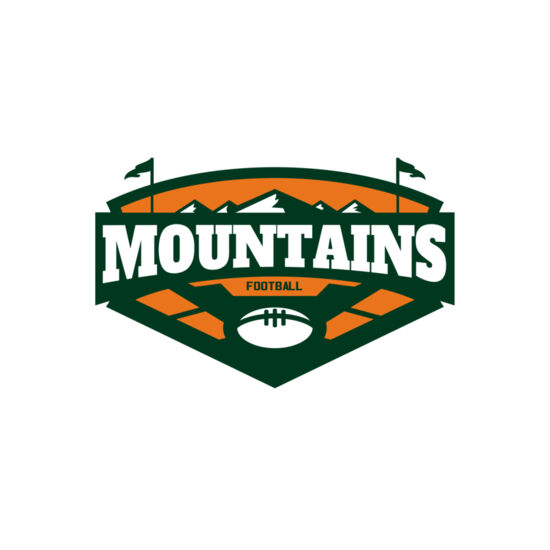 Mountains Football logo template 02 Thumbnail