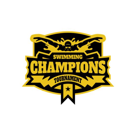 Champions Swimming Tournament logo template Thumbnail