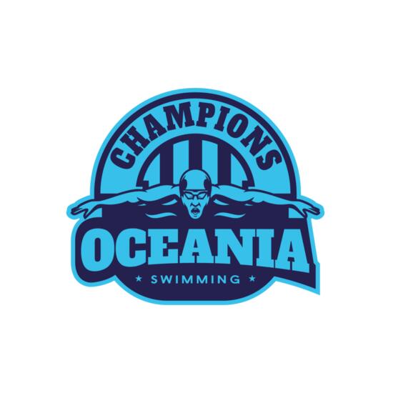 Oceania Champions Swimming logo template Thumbnail