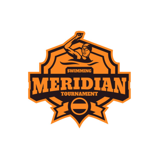 Meridian Tournament Swimming logo template Thumbnail