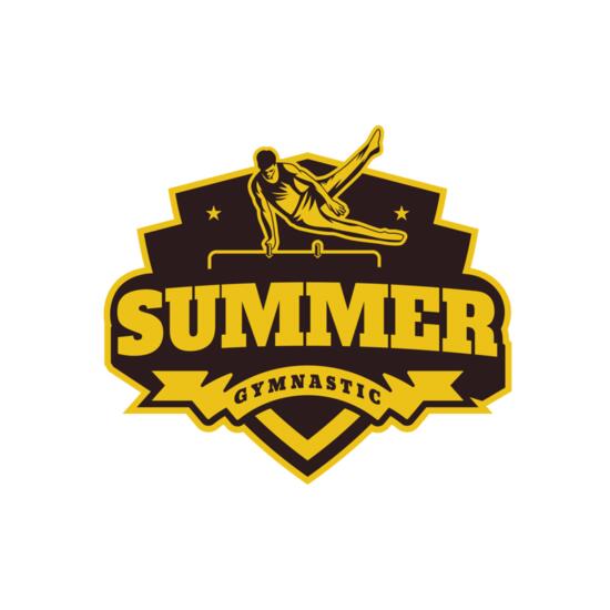 Summer Gymnastic logo template Thumbnail