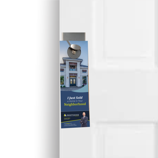 May Include a Door hanging advertisement