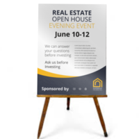 Custom printed foamboard signage for businesses or real estate marketing in Hanford CA