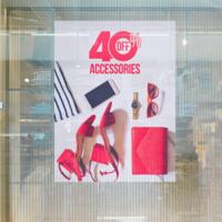 Custom printed window cling for business or real estate in Hanford CA