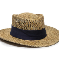 straw gambler hat