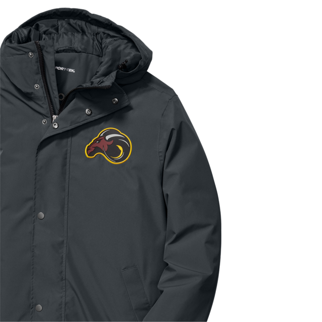 Embroidered jacket with hood