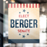 Campaign and election perforated window decal