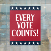 Campaign and election window decal