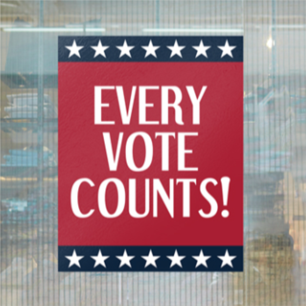 Campaign and election window decal