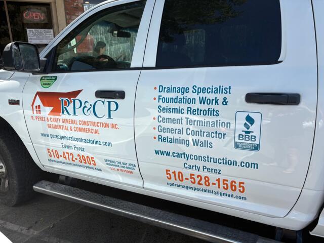 Decal graphics on work truck in Lemoore CA