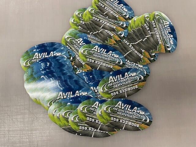 Custom printed business stickers for branding in Lemoore CA