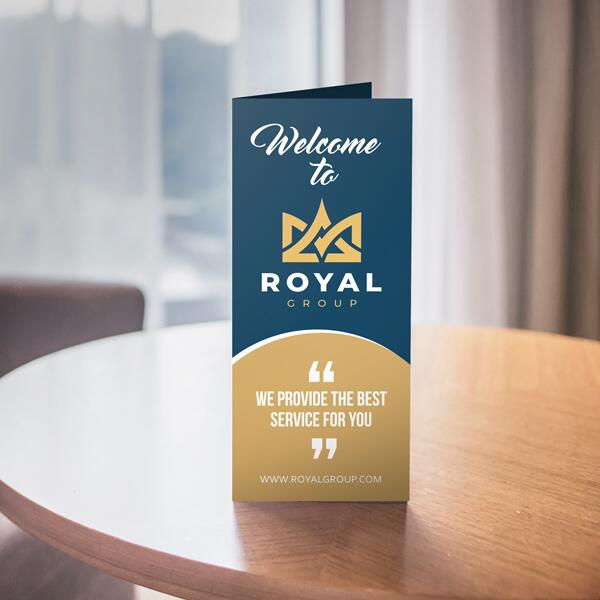Half fold brochure