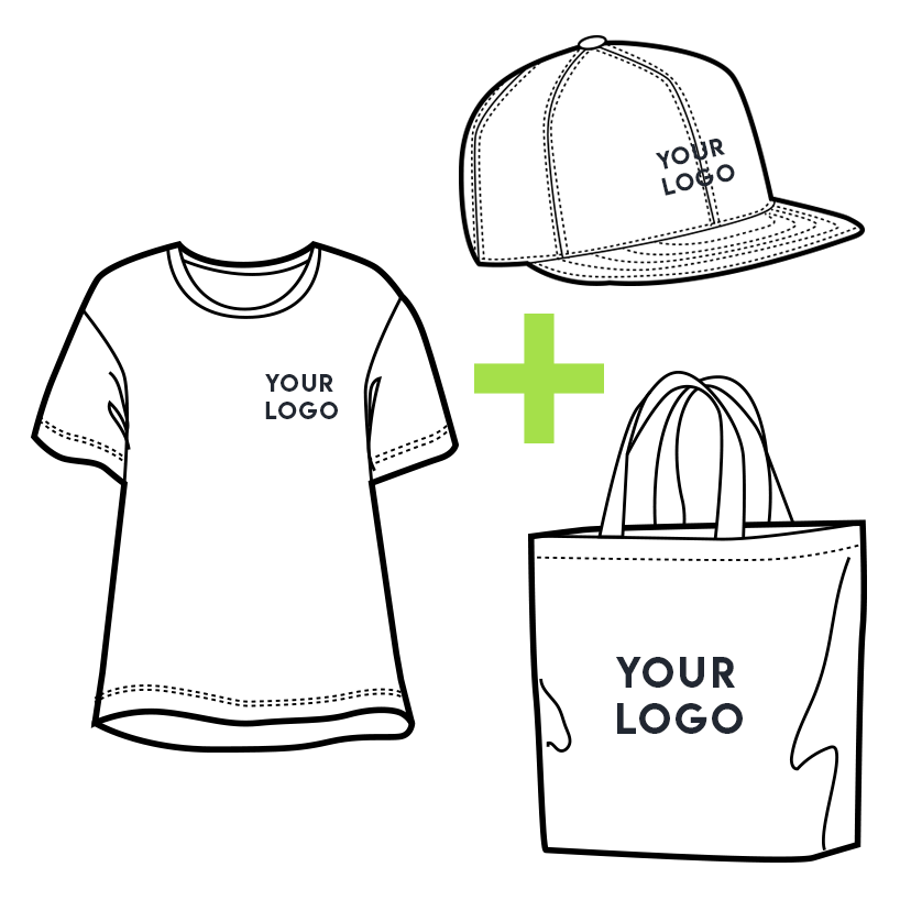 Mock up of print apparel cartoon