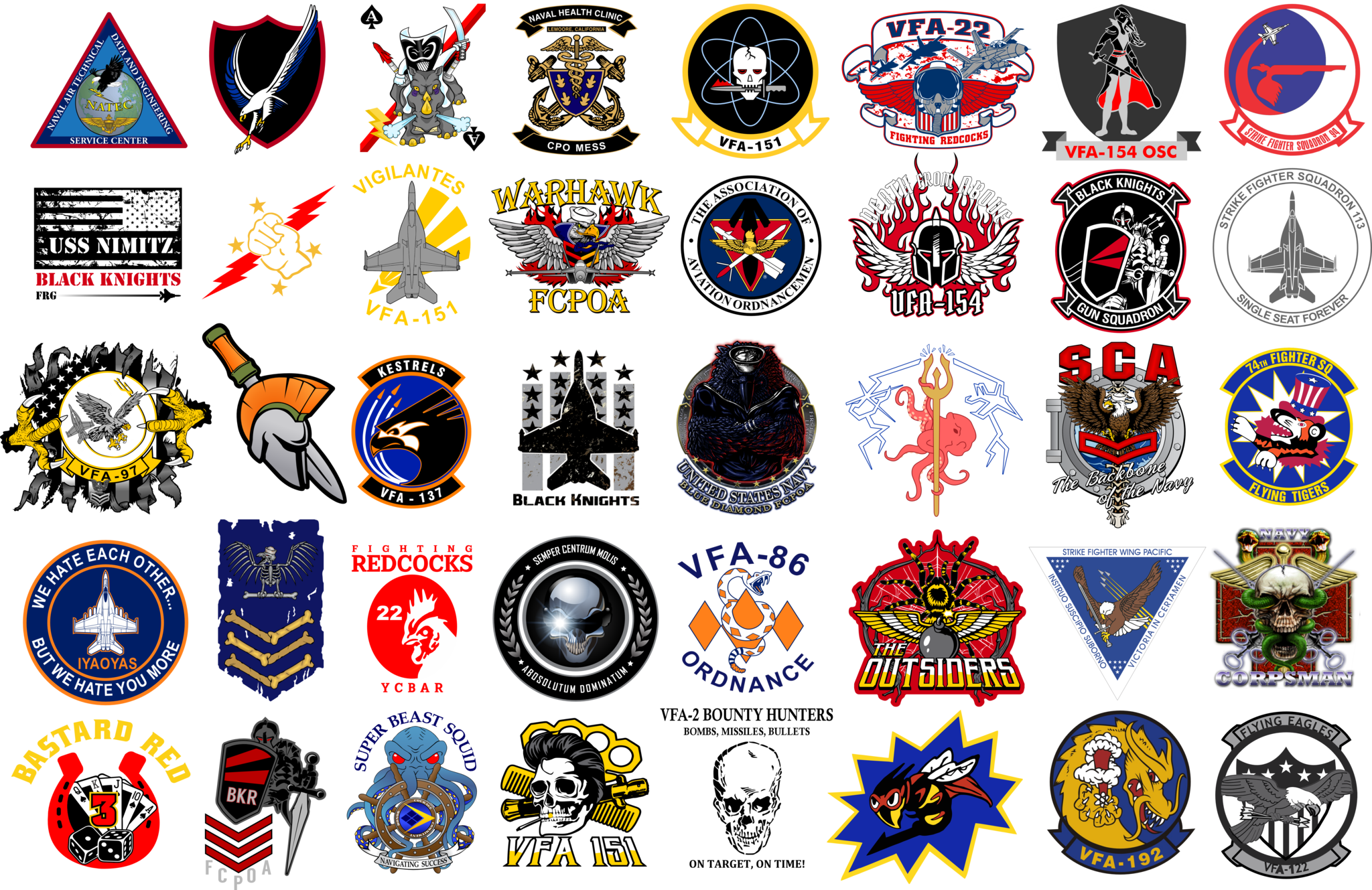 Lemoore Navel Air Station VFA and Squadron Emblems