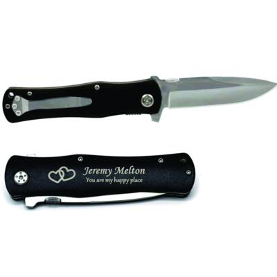 4 1/2" Black Anodized Aluminum Handle Knife Thumbnail