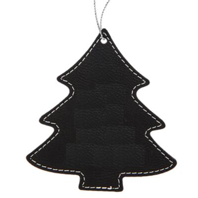 Leatherette Christmas Tree Shaped Ornament Thumbnail