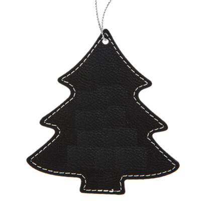 Leatherette Christmas Tree Shaped Ornament Thumbnail