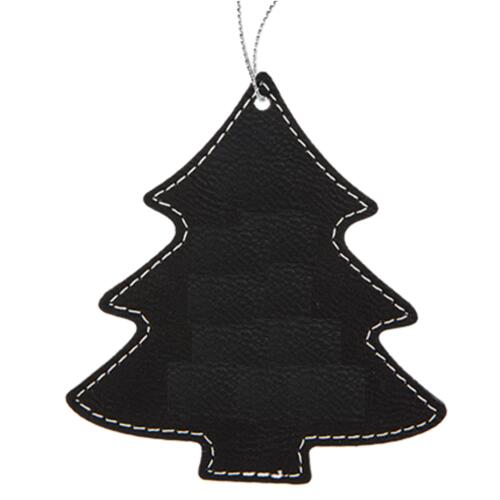 Leatherette Christmas Tree Shaped Ornament Thumbnail