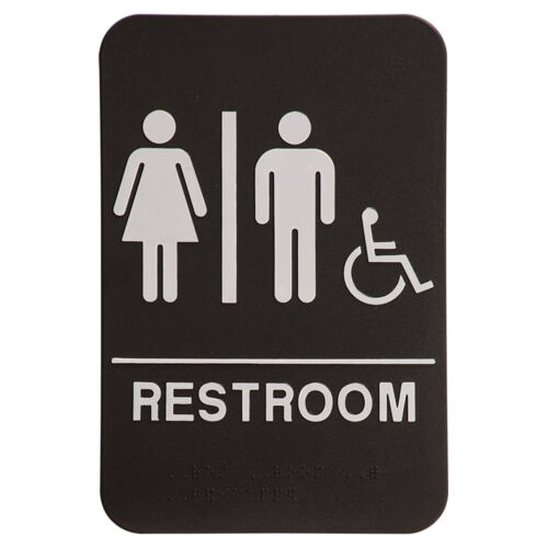 ADA 6" x 9" Unisex Handicap Accessible Restroom Sign  Thumbnail