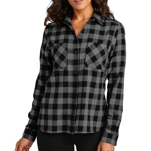 Ladies Plaid Flannel Shirt Thumbnail