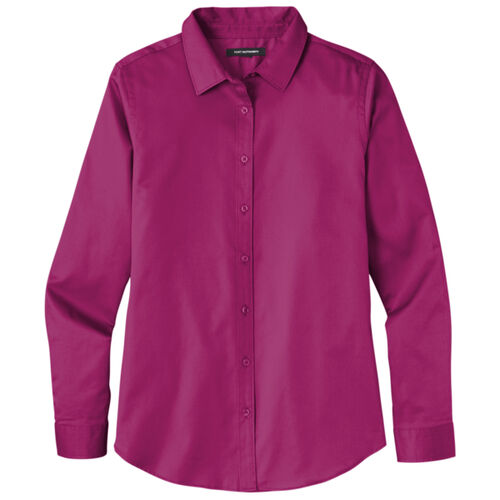 Ladies Long Sleeve SuperPro React Twill Shirt Thumbnail