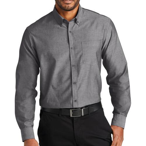 Long Sleeve Chambray Easy Care Shirt Thumbnail