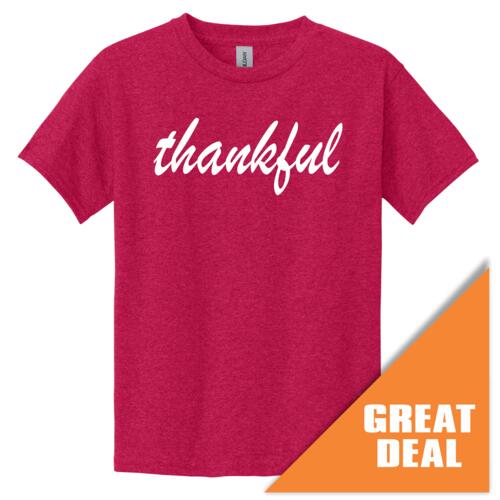 Youth Single Color Printed Cotton T-Shirt Thumbnail