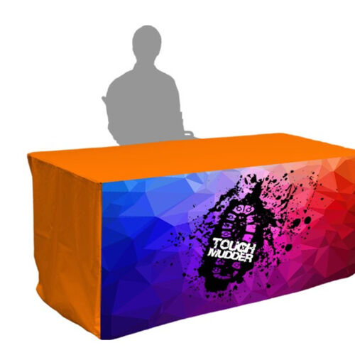 6 ft Front Panel Printed Fitted Tablecloth Thumbnail