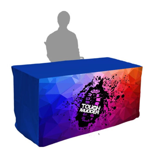 4 ft Front Panel Printed Fitted Tablecloth Thumbnail