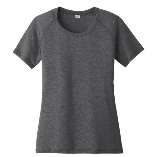 Women's PosiCharge ® Tri Blend Wicking Scoop Neck Raglan Tee Thumbnail
