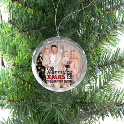 Merry Xmas Family Photo Ornament Thumbnail