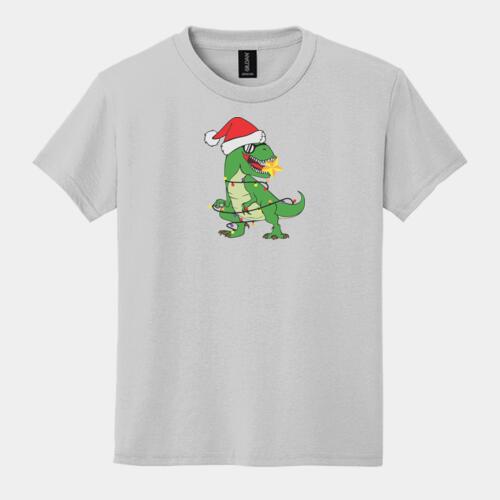 XMas Dinosaur Youth T-Shirt Thumbnail