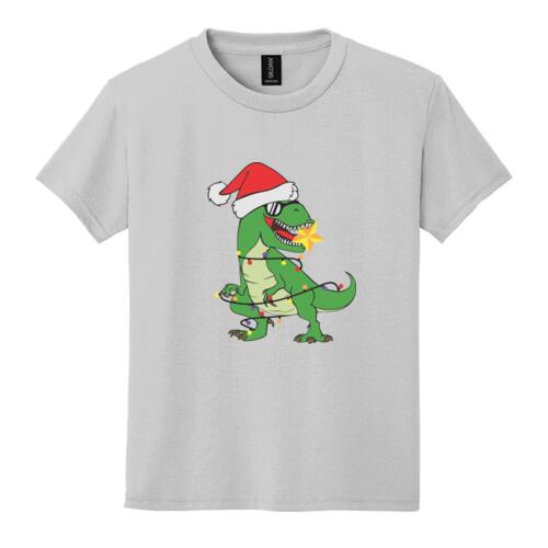 XMas Dinosaur Youth T-Shirt Thumbnail