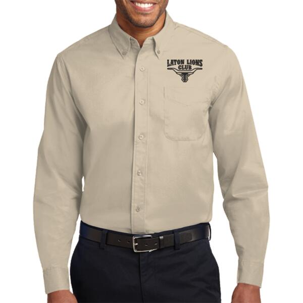 Laton Lions Club  - Extended Size Long Sleeve Easy Care Shirt Thumbnail