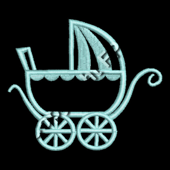 Baby Stroller B Blue_EMB3022 Thumbnail