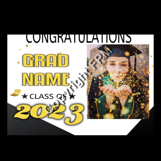 Gold & Black Grad Sign Thumbnail