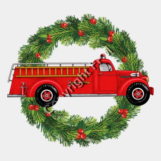 910 Fire Truck Wreath Thumbnail